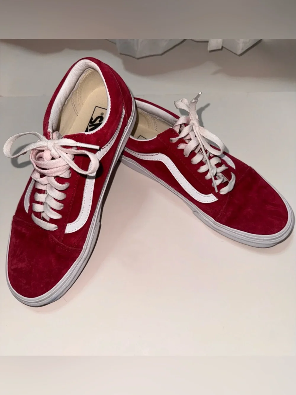Vans Scooter Red Suede Old Skool Shoe - 8
